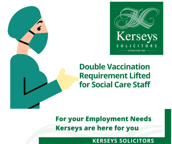 DOUBLE VACCINATION REQUIREMENT FOR HEALTH AND SOCIAL CARE STAFF