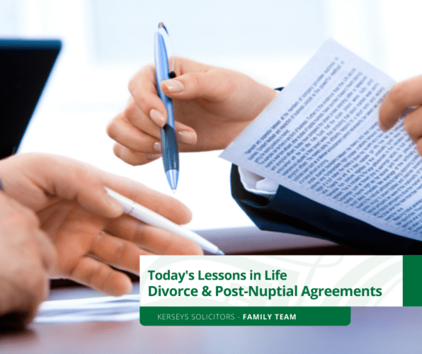 Divorce & Post-Nuptial Agreements