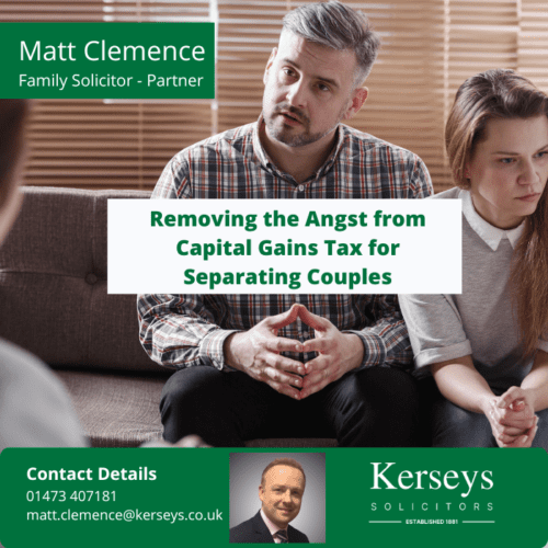 Capital Gains Tax Separating Couples