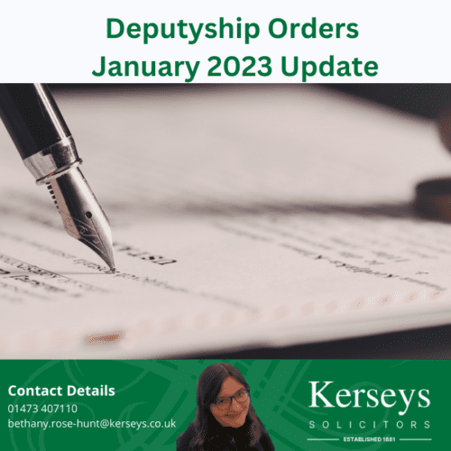 Deputyship Orders