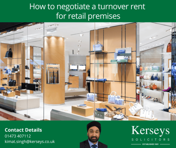 How to negotiate a turnover rent for retail premises