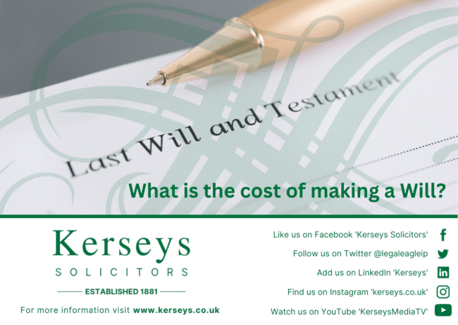 How much does it cost to make a Will