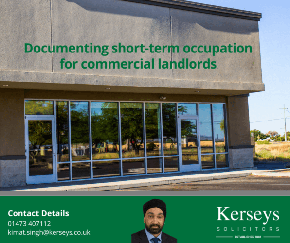 short-term occupation for commercial landlords