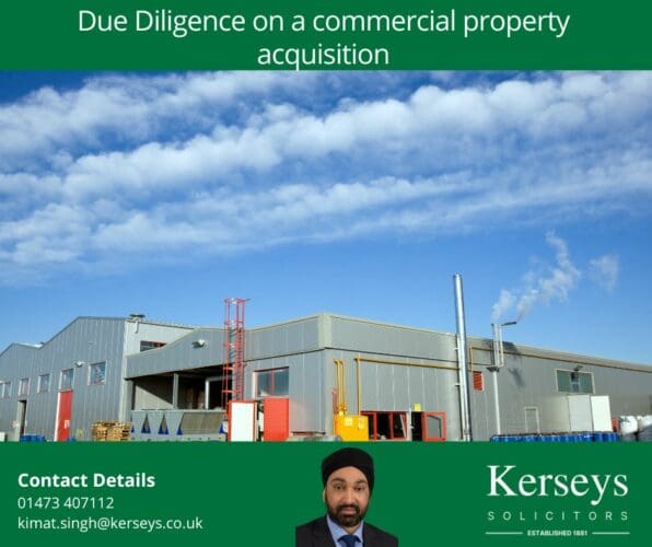 Due diligence on a commercial property acquisition