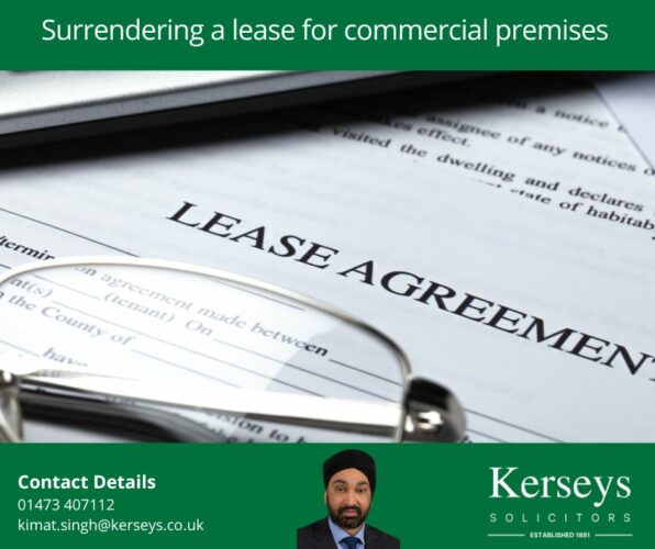 Surrendering a lease for commercial premises