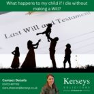 What happens to my child if I die without making a Will