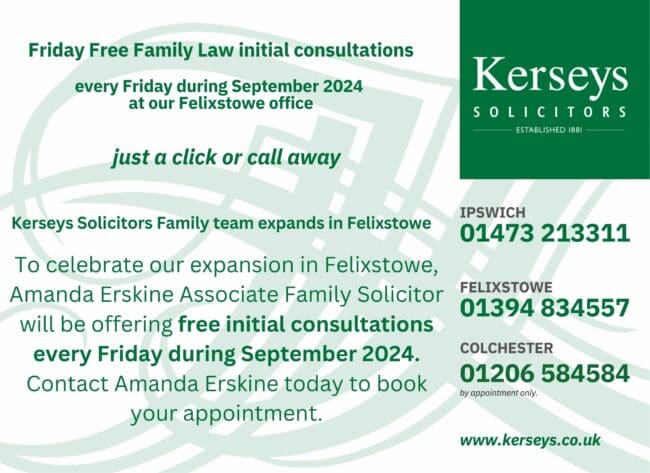 Kerseys Solicitors Family Law team expands to Felixstowe office