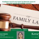 Resolution launch new report on domestic abuse in financial remedy proceedings research