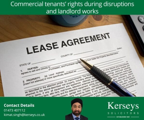 Commercial tenants’ rights during disruptions and landlord works