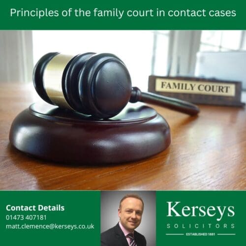 Principles of the family court in contact cases